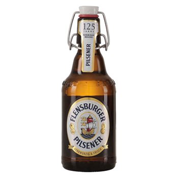 Flensburger pilsener 4,8% 0,33 l. + pantalon