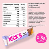 Nicks keto barer peanøtter n fudge, sjokolade peanøtter karamell snacks, 175 kalorier, 3,9 netto karbohydrater, ingen tilsatt sukker, glutenfri, lavkarbohydrater (15x40g)