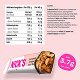 Nicks Keto Bar Crunch de migdale, ciocolată vegană pentru migdale de migdale, 173 de calorii, 2,8 carbohidrați net, fără zahăr adăugat, fără gluten, dulciuri cu carbohidrați mici (12x40g)