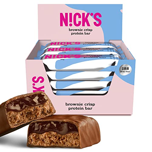 Nicks Protein Barmischung, Keto -Proteinbalken mit niedrigen Kohlenhydraten ohne Zucker zu Zucker, glutenfrei | 15G -Protein mit Kollagen (9 Proteinbalken x 50 g)