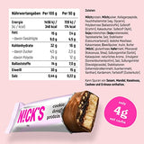 Nicks Protein Barmischung, Keto -Proteinbalken mit niedrigen Kohlenhydraten ohne Zucker zu Zucker, glutenfrei | 15G -Protein mit Kollagen (9 Proteinbalken x 50 g)