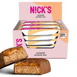 Nicks Protein Barmischung, Keto -Proteinbalken mit niedrigen Kohlenhydraten ohne Zucker zu Zucker, glutenfrei | 15G -Protein mit Kollagen (9 Proteinbalken x 50 g)