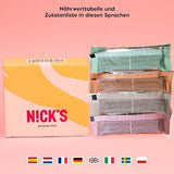 Nicks Protein Barmischung, Keto -Proteinbalken mit niedrigen Kohlenhydraten ohne Zucker zu Zucker, glutenfrei | 15G -Protein mit Kollagen (9 Proteinbalken x 50 g)