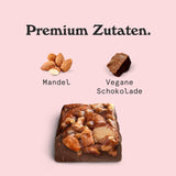 Nicks Keto Bar Crunch de migdale, ciocolată vegană pentru migdale de migdale, 173 de calorii, 2,8 carbohidrați net, fără zahăr adăugat, fără gluten, dulciuri cu carbohidrați mici (12x40g)