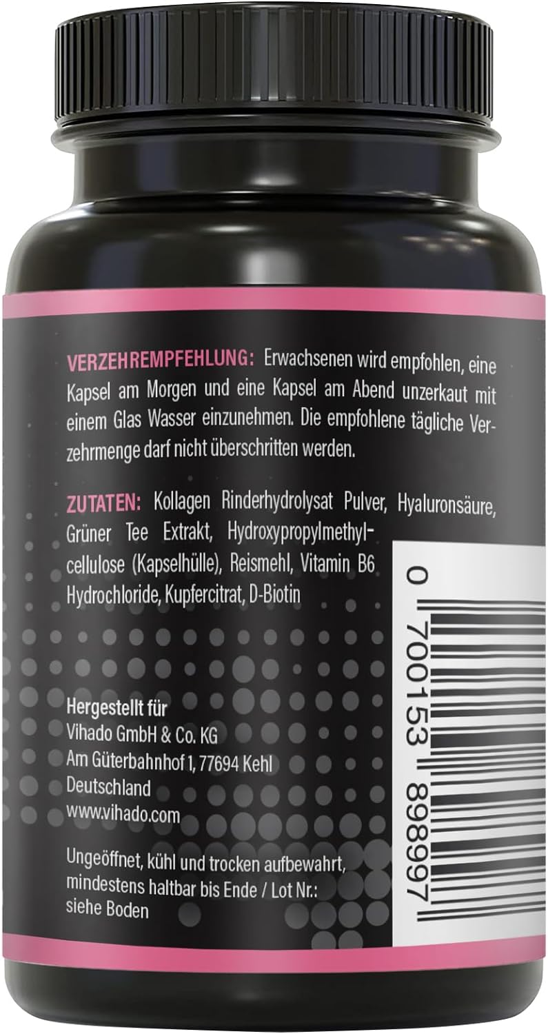 BRNR LADY BRNR – BeautyFit Stoffwechselformel mit Vitamin B6, Bindegewebe mit Kupfer, Kollagen, hochdosierte Hyaluronsäure, Biotin, 120 Kapseln