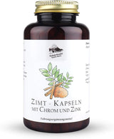 Kräuterhandel Skt Anton - 180 Zimtkapseln - 400 mg Zimt -Extrakt Daily Dosis - Hochdosis - Chrom - Zink - Deutsche Premium -Qualität