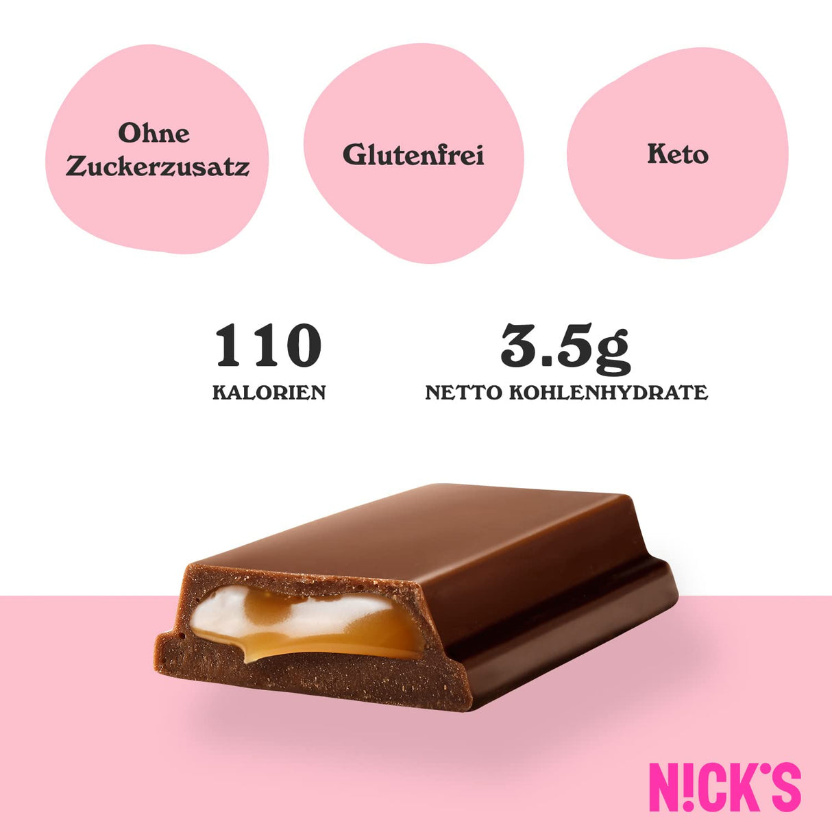 Nicks keto barer peanøtter n fudge, sjokolade peanøtter karamell snacks, 175 kalorier, 3,9 netto karbohydrater, ingen tilsatt sukker, glutenfri, lavkarbohydrater (15x40g)