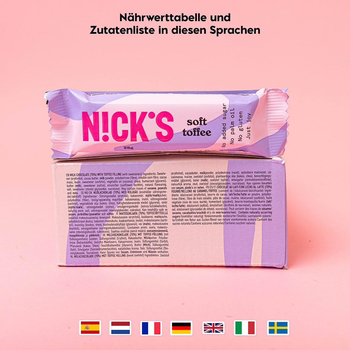 Nicks keto barer peanøtter n fudge, sjokolade peanøtter karamell snacks, 175 kalorier, 3,9 netto karbohydrater, ingen tilsatt sukker, glutenfri, lavkarbohydrater (15x40g)