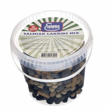 Evers Salmiak Licorice Mix 1400 g.