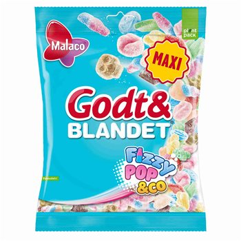 Malaco bra och blandad fizzy pop & co 330g