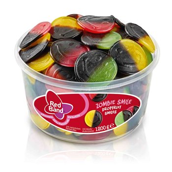 Rødt bånd Zombie Smile Wine Gum/Licorice 1200 G