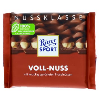 Ritter sportsmælk med hele nødder 100 g